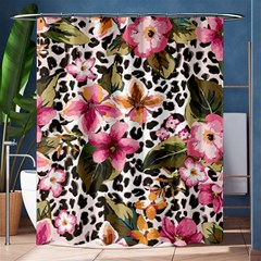 Seamless Flower Patterns Vector 03 Shower Curtain 60  X 72  (medium)  by Sobalvarro