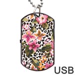 Seamless Flower Patterns Vector 03 Dog Tag USB Flash (One Side) Front