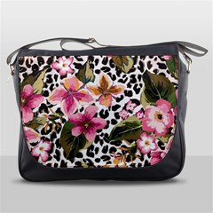 Seamless Flower Patterns Vector 03 Messenger Bag by Sobalvarro