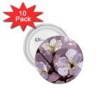 Peach Blossom Seamless Pattern Vector 1.75  Buttons (10 pack) Front