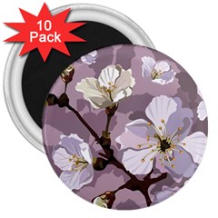 Peach Blossom Seamless Pattern Vector 3  Magnets (10 Pack)  by Sobalvarro