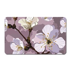 Peach Blossom Seamless Pattern Vector Magnet (rectangular) by Sobalvarro