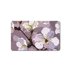 Peach Blossom Seamless Pattern Vector Magnet (name Card) by Sobalvarro