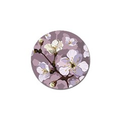 Peach Blossom Seamless Pattern Vector Golf Ball Marker (4 Pack) by Sobalvarro