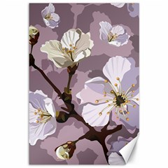 Peach Blossom Seamless Pattern Vector Canvas 12  X 18  by Sobalvarro