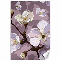 Peach Blossom Seamless Pattern Vector Canvas 24  X 36  by Sobalvarro