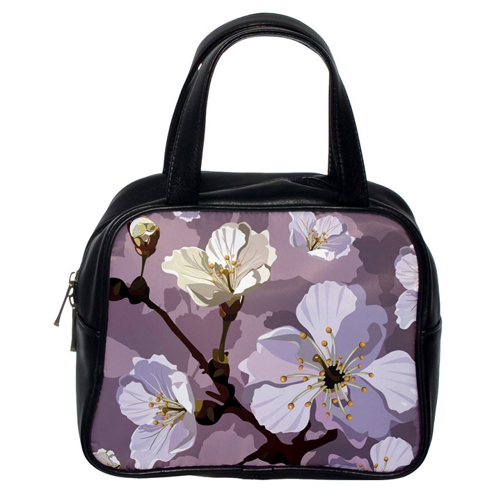 Peach Blossom Seamless Pattern Vector Classic Handbag (One Side)