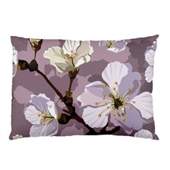 Peach Blossom Seamless Pattern Vector Pillow Case by Sobalvarro