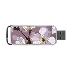 Peach Blossom Seamless Pattern Vector Portable Usb Flash (two Sides) by Sobalvarro