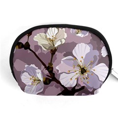 Peach Blossom Seamless Pattern Vector Accessory Pouch (medium) by Sobalvarro