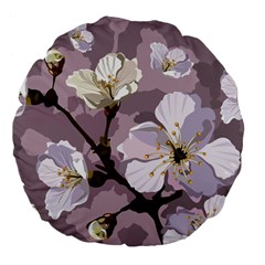 Peach Blossom Seamless Pattern Vector Large 18  Premium Flano Round Cushions by Sobalvarro