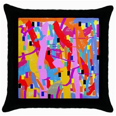 Confetti Nights 2a Throw Pillow Case (black)