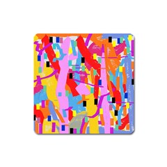 Confetti Nights 2a Square Magnet