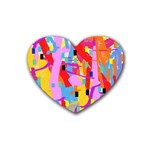 Confetti Nights 2a Heart Coaster (4 pack)  Front