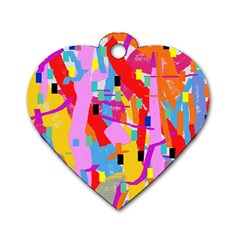 Confetti Nights 2a Dog Tag Heart (one Side) by impacteesstreetweartwo