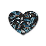 Birds In The Nature Rubber Coaster (Heart)  Front