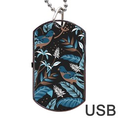 Birds In The Nature Dog Tag Usb Flash (one Side) by Sobalvarro