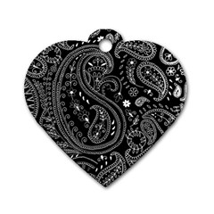 Paisley 7 Dog Tag Heart (two Sides) by impacteesstreetwearfive