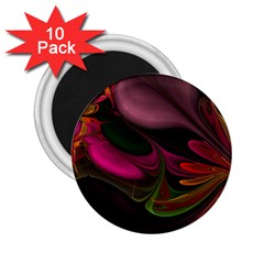 Fractal Abstract Colorful Floral 2 25  Magnets (10 Pack)  by Pakrebo