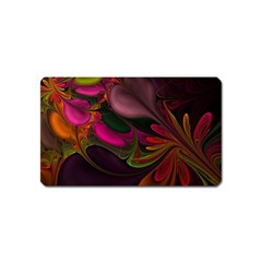 Fractal Abstract Colorful Floral Magnet (name Card) by Pakrebo