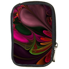 Fractal Abstract Colorful Floral Compact Camera Leather Case by Pakrebo