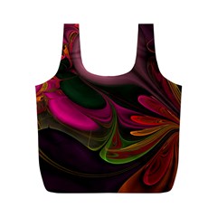 Fractal Abstract Colorful Floral Full Print Recycle Bag (m) by Pakrebo