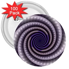 Fractal Strings Pattern Texture 3  Buttons (100 Pack)  by Pakrebo