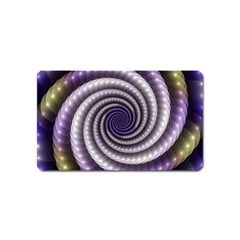 Fractal Strings Pattern Texture Magnet (name Card) by Pakrebo