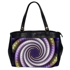 Fractal Strings Pattern Texture Oversize Office Handbag (2 Sides) by Pakrebo