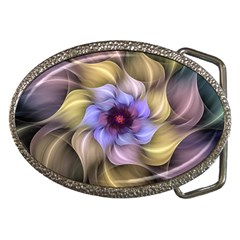 Fractal Flower Petals Colorful Belt Buckles by Pakrebo