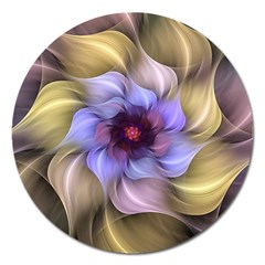 Fractal Flower Petals Colorful Magnet 5  (round) by Pakrebo