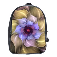 Fractal Flower Petals Colorful School Bag (large) by Pakrebo