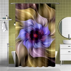 Fractal Flower Petals Colorful Shower Curtain 48  X 72  (small)  by Pakrebo