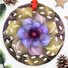 Fractal Flower Petals Colorful Ornament (round Filigree) by Pakrebo