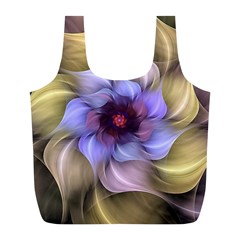 Fractal Flower Petals Colorful Full Print Recycle Bag (l) by Pakrebo