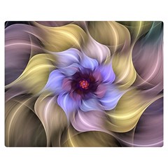 Fractal Flower Petals Colorful Double Sided Flano Blanket (medium)  by Pakrebo