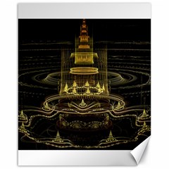 Fractal City Geometry Lights Night Canvas 16  X 20  by Pakrebo