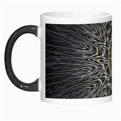 Fractal Mandala Feathers Grey Morph Mugs by Pakrebo