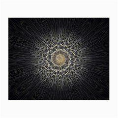 Fractal Mandala Feathers Grey Small Glasses Cloth (2 Sides) by Pakrebo