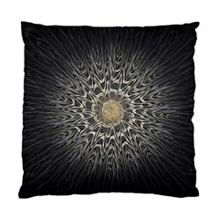 Fractal Mandala Feathers Grey Standard Cushion Case (two Sides) by Pakrebo