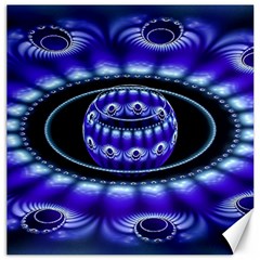 Fractal Blue Sphere 3d Pattern Canvas 12  X 12  by Pakrebo