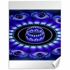 Fractal Blue Sphere 3d Pattern Canvas 18  X 24  by Pakrebo