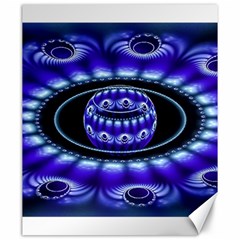 Fractal Blue Sphere 3d Pattern Canvas 20  X 24  by Pakrebo