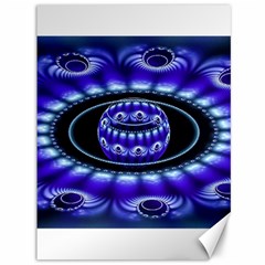 Fractal Blue Sphere 3d Pattern Canvas 36  X 48  by Pakrebo