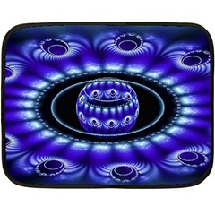 Fractal Blue Sphere 3d Pattern Double Sided Fleece Blanket (mini)  by Pakrebo