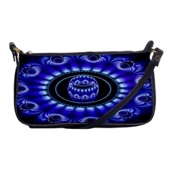 Fractal Blue Sphere 3d Pattern Shoulder Clutch Bag by Pakrebo