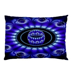 Fractal Blue Sphere 3d Pattern Pillow Case (two Sides) by Pakrebo