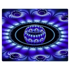 Fractal Blue Sphere 3d Pattern Double Sided Flano Blanket (medium)  by Pakrebo