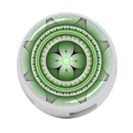 Fractal Mandala Green Purple 4-Port USB Hub (Two Sides) Front