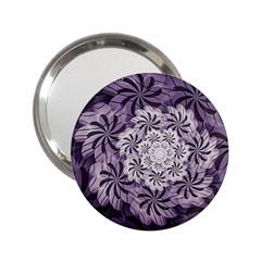 Fractal Floral Striped Lavender 2 25  Handbag Mirrors by Pakrebo